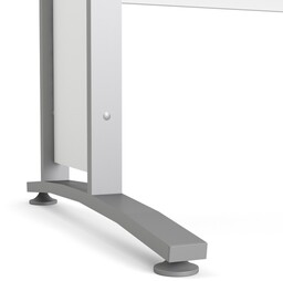Biurko proste białe / szare mat 120 cm