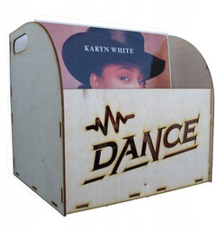 Pudełko na winyle dance Skrzynia na płyty winylowe