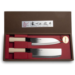 Zestaw 2 noży japońskich Houcho - Santoku +