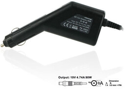 Zasilacz samochodowy do laptopa Hewlett-Packard WHITENERGY 06744, 19