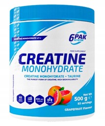 6PAK CREATINE MONOHYDRATE 500G GRAPEFRUIT