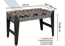 Piłkarzyki Garlando F Zero Grey Oak z teleskopowymi