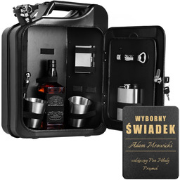 Kanister barek z wyposażeniem dla świadka na ślub