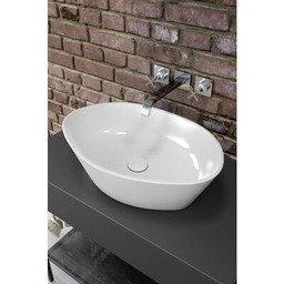 Umywalka nablatowa City 50 owalna z ceramicznym korkiem