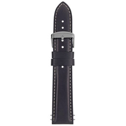 Zeppelin Pasek skórzany czarny, 22 mm