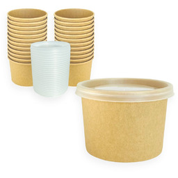 50 szt Kubek papierowy 350ml na zupę