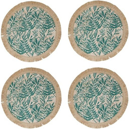 Creative Tops Tkane podkładki z juty hesyjskiej, zielony