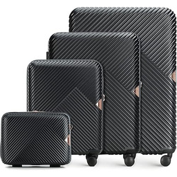 Stabilna walizka podróżna zestaw 4-częściowy. Walizka na kółkach