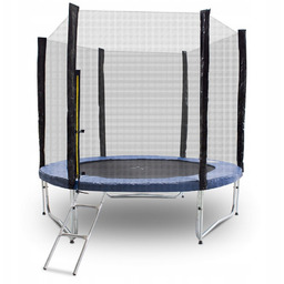 Ogrodowa trampolina do skakania 250cm siatka bezpieczeństwa wysoka