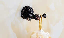 wieszak łazienkowy na ręczniki retro CECEA szczotkowany mosiądz