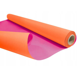 Papier ozdobny pakowy KRAFT DUO Pomarańczowo-Różowy 69cm/25m