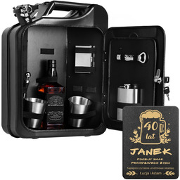 Kanister barek z wyposażeniem dla mężczyzny na 40