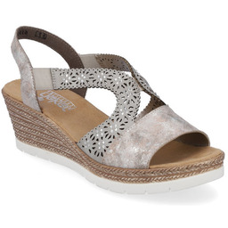 Sandały damskie na koturnie Rieker 61916-91 -40