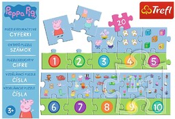 Puzzle Edukacyjne do nauki liczenia, Cyferki, Świnka Peppa