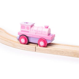 Różowa lokomotywa z napędem Powerful Pink Loco BJT310-Bigjigs