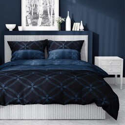 Pościel satynowa 180x200 Home Satin 40 granatowa niebieska