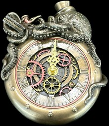Ośmiornica na zegarze kolekcja Steampunk Veronese WU77802A4
