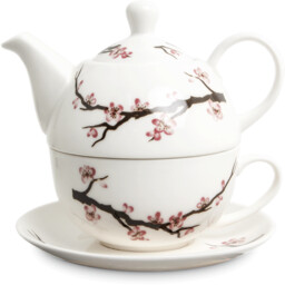 Zestaw do herbaty Tea For One, porcelanowy Sakura