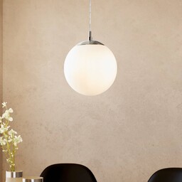 EGLO Lampa wisząca szklana Rondo, możliwość ściemniania, biały