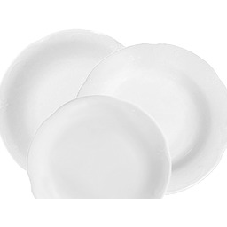 Serwis Obiadowy Kpl.talerzy 6/18 Chodzież Kamelia Biała