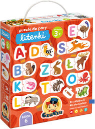 CzuCzu Puzzle do pary Literki, puzzle dla dzieci,