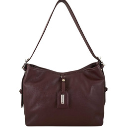 Codzienna torebka damska na ramię - Bordowa