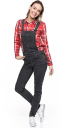 Lee, Spodnie męskie, Bib Skinny Black Wash L39Ewlsf,