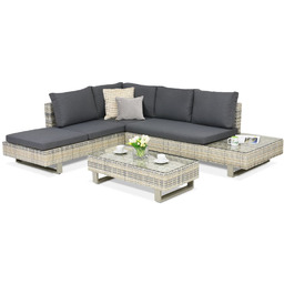 Luksusowy zestaw technorattanowy Liguria Garden Point antracyt