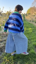 Pakamera Spodnie culotte w szachownicę