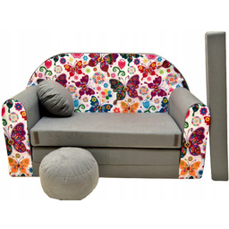 Sofa Dla Dzieci Kanapa 160cm Rozkładana Piankowa Mini