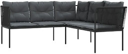 Elior Narożna sofa ogrodowa czarna - Niwa