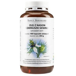 Olej Z Nasion Czarnuszki Siewnej, 400 kaps. ->