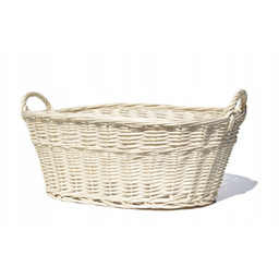 Kosz Maglowy na pranie bieliznę Wiklina 60cm Ecru