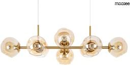 Lampa stylowa wisząca ROMEO GOLD złota / bursztynowa