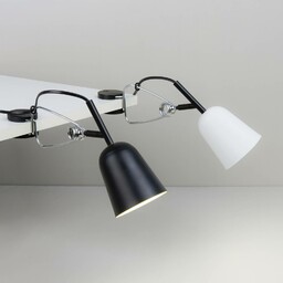 FARO BARCELONA Lampa z klipsem, czarna/kremowa