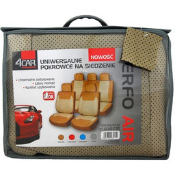 Pokrowce na siedzenia PERFO-AIR beżowe 4Car