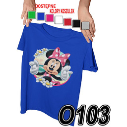 KOSZULKA DZIECIĘCA Z NADRUKIEM MYSZKA MICKEY MINNIE MIKI