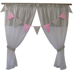 Firanka Firanki Dziecięca bawełna grochy 400x160