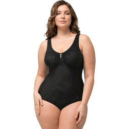 Ulla Popken Damskie body modelujące, prążki, bez biustonosza,
