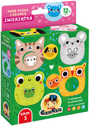 CzuCzu Zwierzątka, puzzle z dziurką dla dzieci,