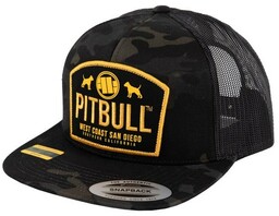 Pit Bull Czapka Snapback Flat Mesh Dogs Blac