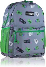 MINECRAFT Plecak dla nastolatków, szary, wymiary: ok. 30