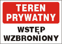 AW001 - "Teren prywatny wstęp wzbroniony" - kompozyt