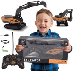 Koparka Zdalnie Sterowana Na Gąsienicach Pilot Obracana Spychacz