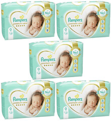 5x Pieluchy PAMPERS Premium Care roz 0 (do
