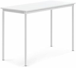 Stół SONITUS, 1400x600x900 mm, laminat HPL biały, biały