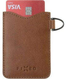 Fixed Skórzany portfel na karty Cards, brązowy