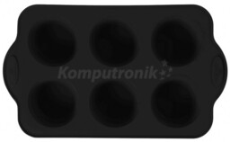 Gerlach SMART czarna forma silikonowa na muffiny 6