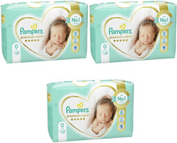 3x Pieluchy PAMPERS Premium Care roz 0 (do