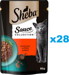 SHEBA Sauce Collection Beef 28x85g kawałki z wołowiną